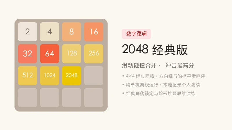 2048经典数字方块游戏封面